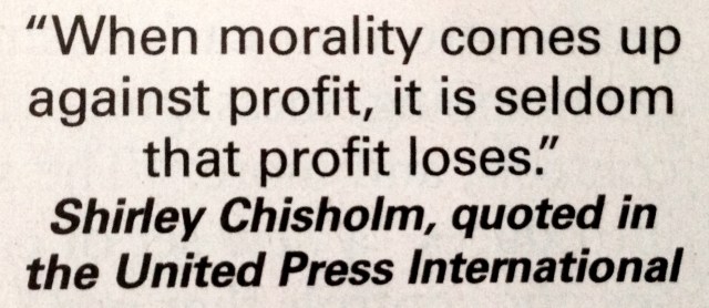 Morality vs Profit